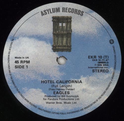 Eagles Hotel California - EX UK 12
